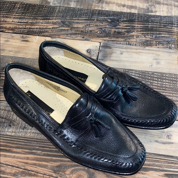 Mens Stacy Adam’s Black Leather loafers size 10 - Picture 1 of 4